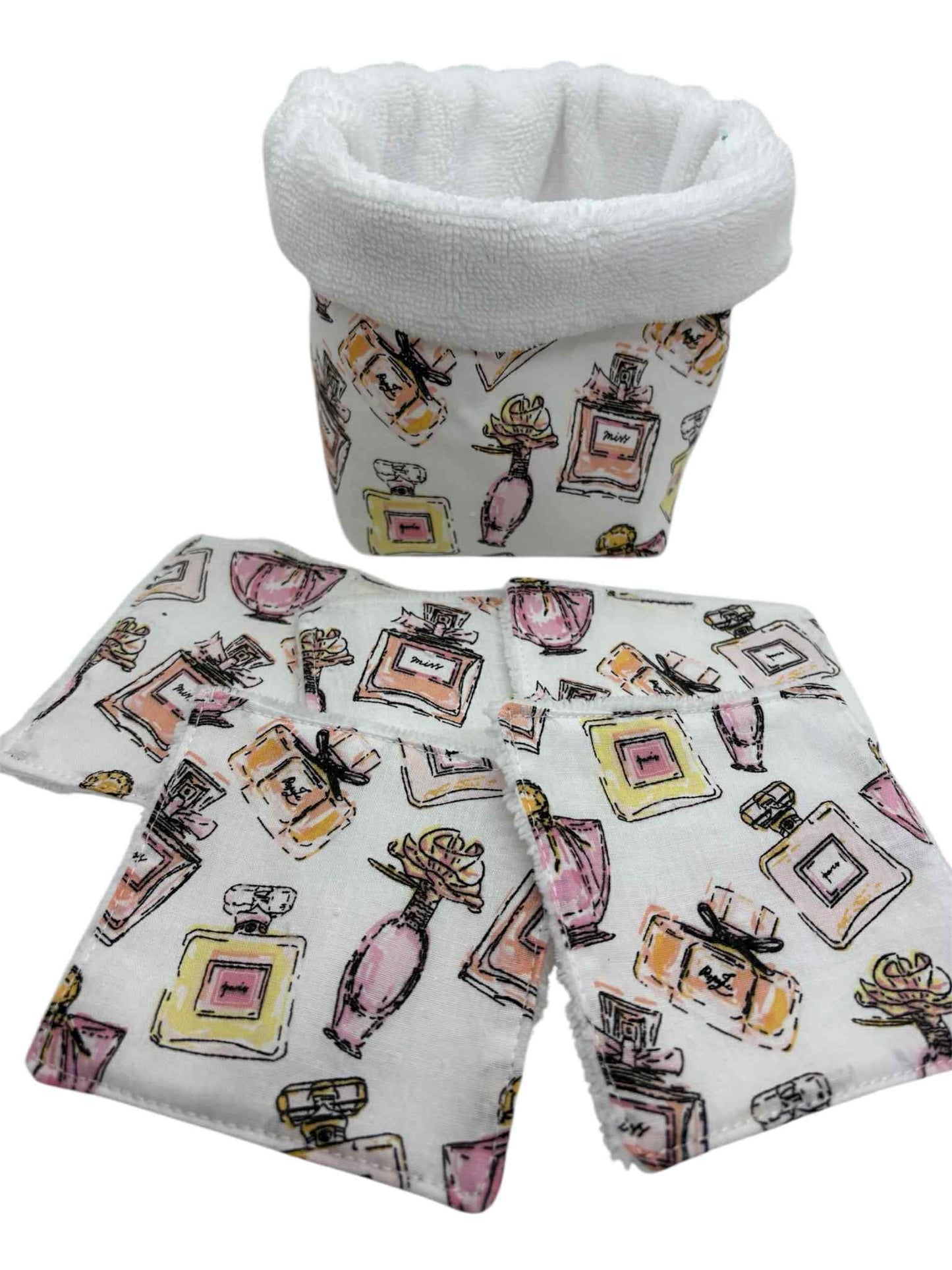 Panière + lot de 5 lingettes " Parfum doux"