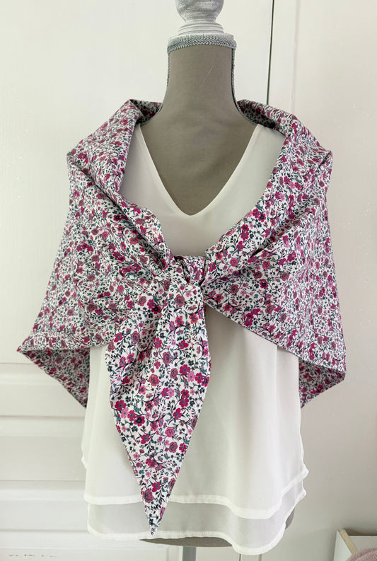 Grand Foulard artisanale " Floral Eclat"