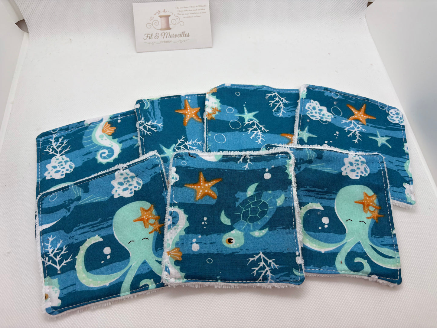 Lot de 7 lingettes " Perle de Mer"