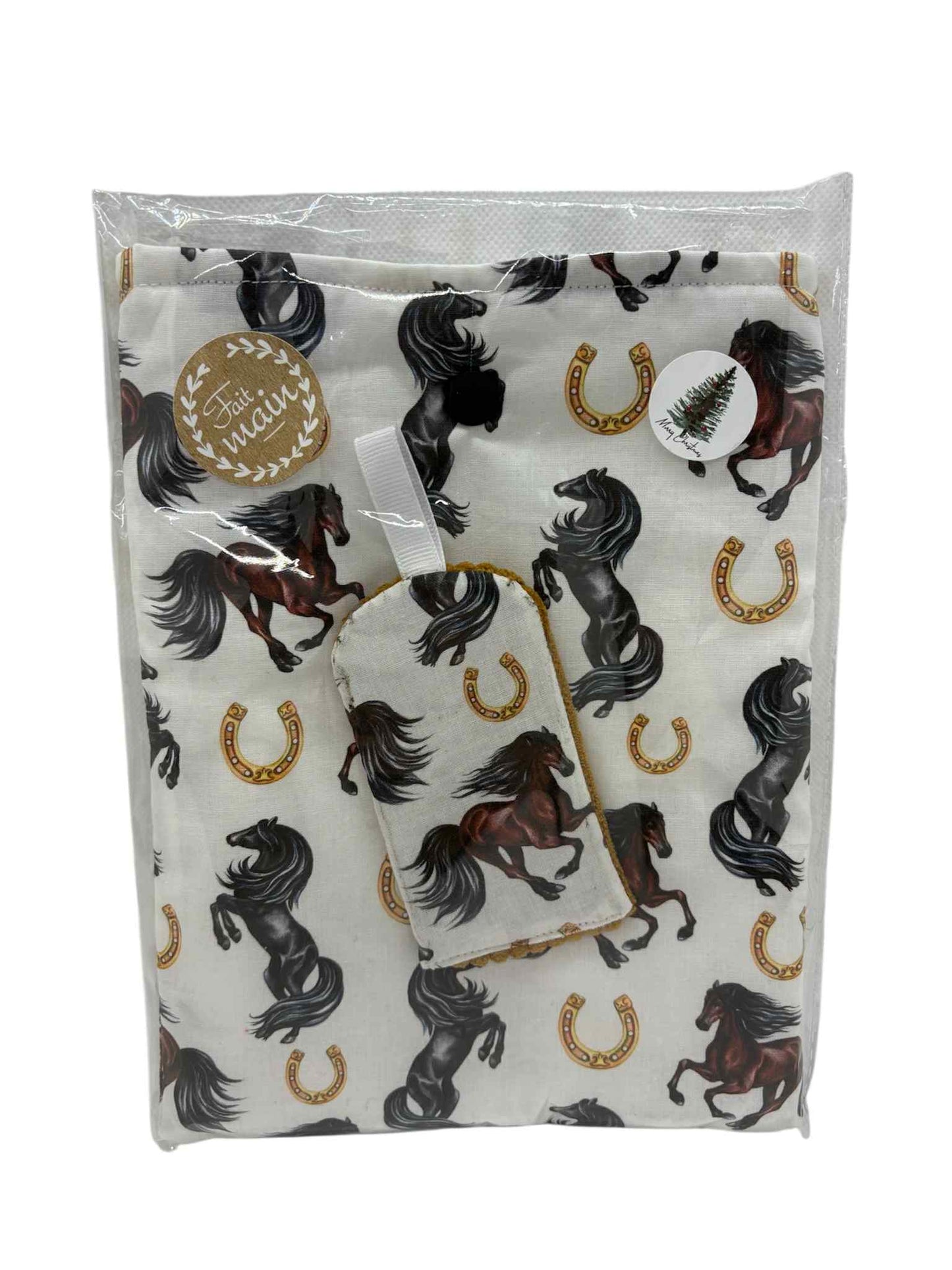 Coffret : Pochette Livre + Marque Page " Chevaux "