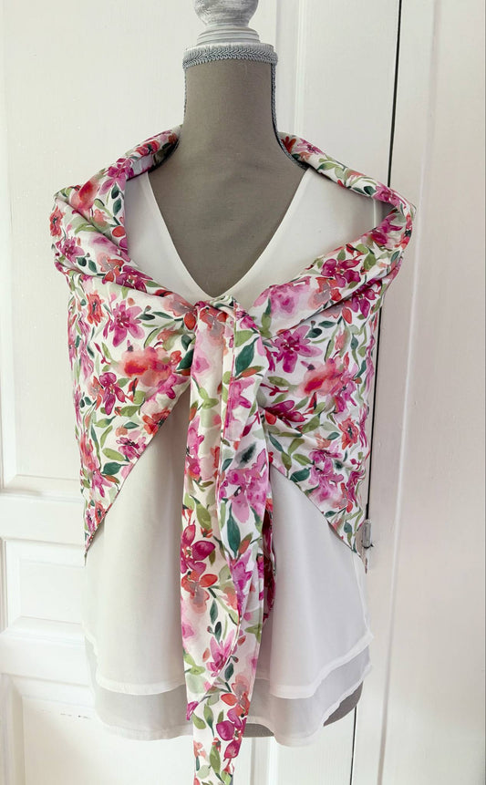 Grand Foulard artisanale " Douce Romance "