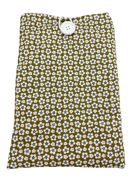 Pochette pour Livre ou Liseuse " Les Fleurs du Livre " - Modèle moyen