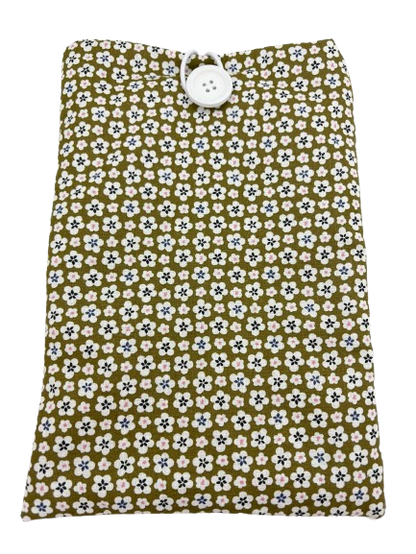Pochette pour Livre ou Liseuse " Les Fleurs du Livre " - Modèle moyen