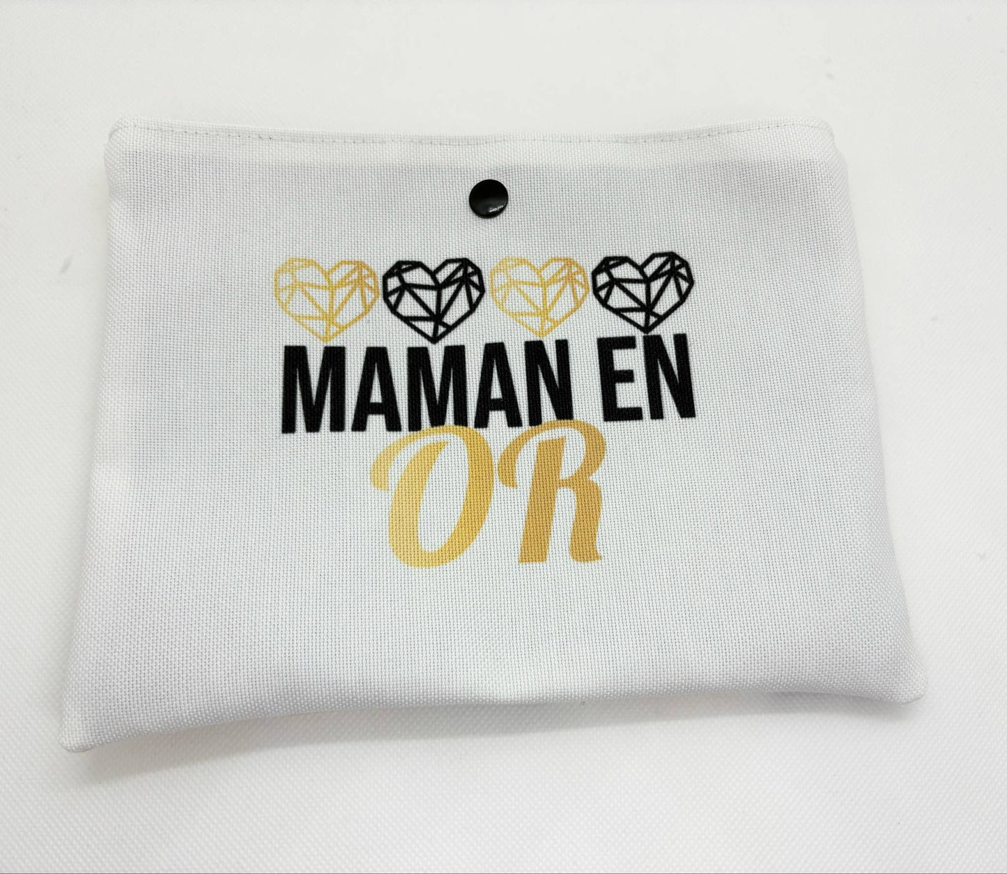 Coffret " Maman en Or" 2 -Spécial Fête des Mères - Lot de 8 lingettes lavables et sa jolie pochette