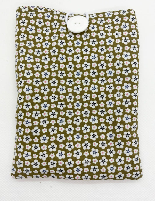 Pochette pour Livre ou Lisseuse "Les Fleurs du livre" - Modèle Moyen
