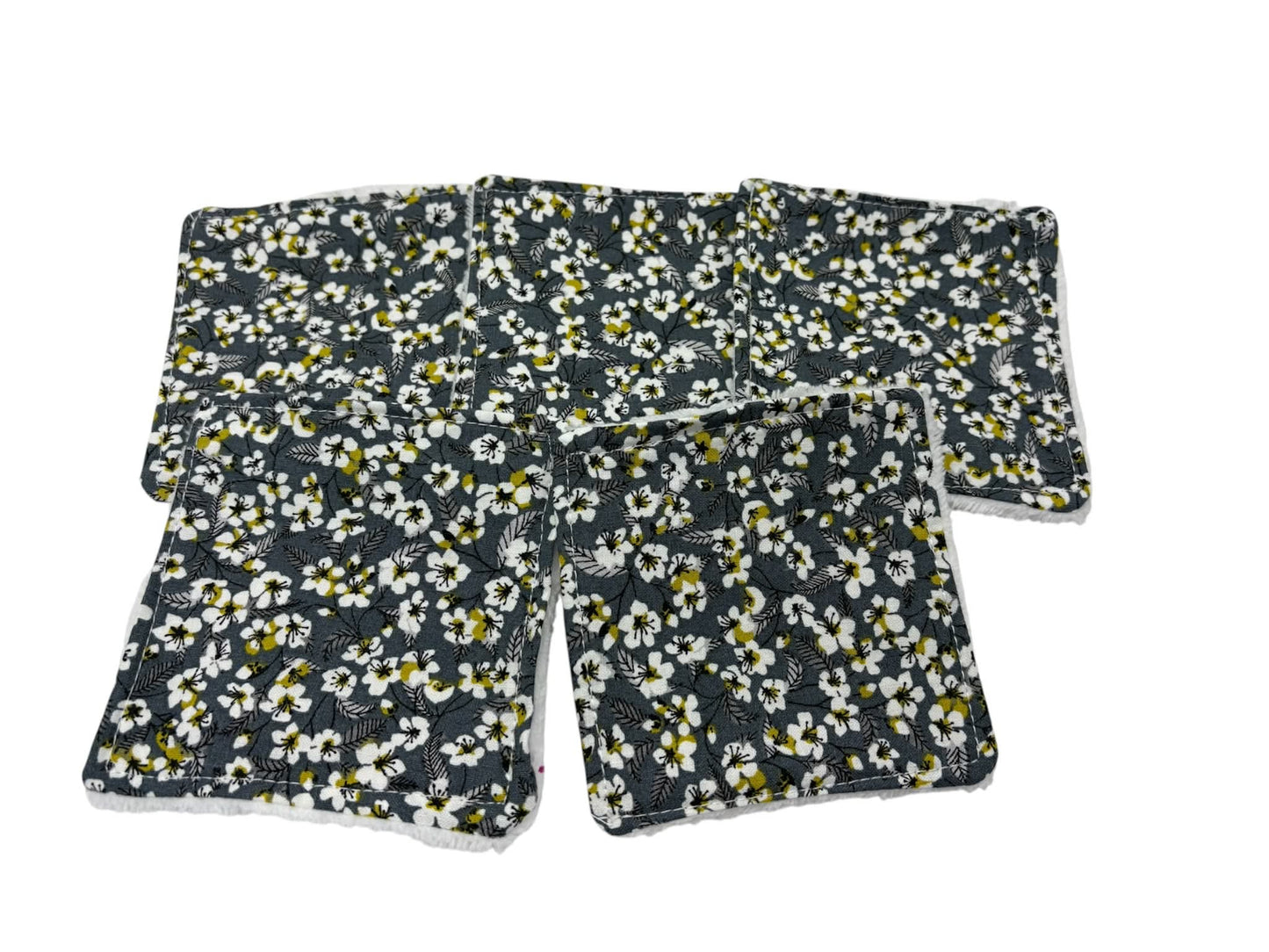Lot de 5 lingettes lavables " Instant fleuri"