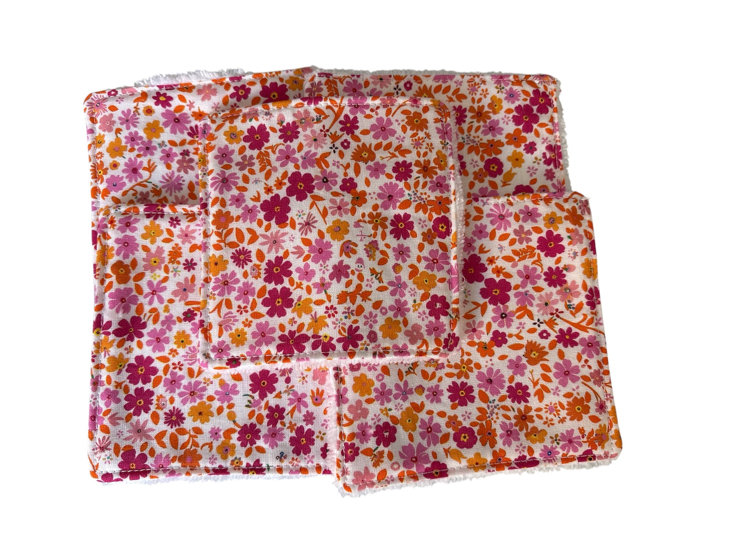 Lot de 5 lingettes lavables «  Rêve en Fleur »