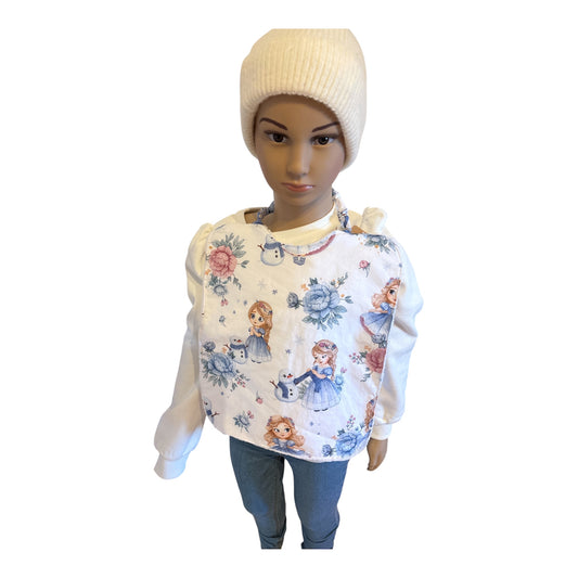 Bavoir maternelle " Flocon de neige" ( 3/5 ans )