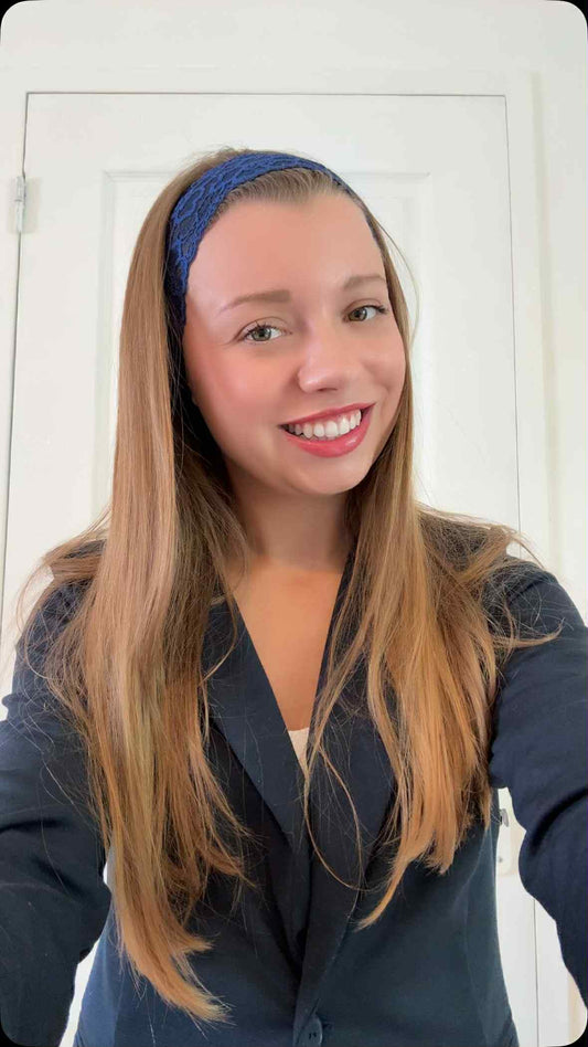 Bandeau à cheveux " Dentelle de Minuit " - Modèle Femme