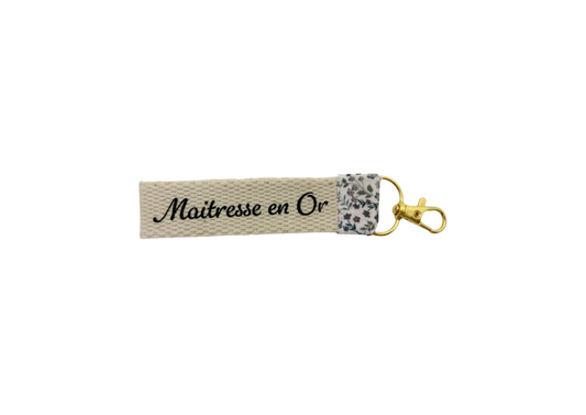 Porte - Clés " Maitresse en Or" - Spécial Maitresse