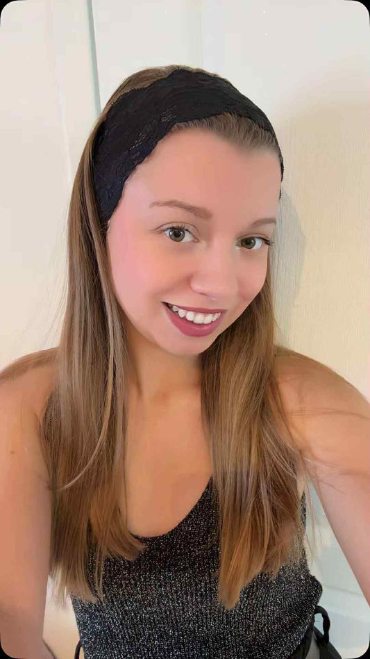 Bandeau en dentelle " Rêve Noir" - Modèle Femme