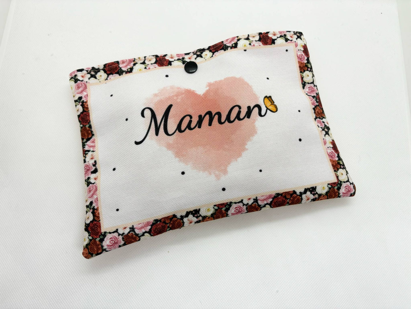Coffret douceur " Maman" - Spécial Fête des Mères -Lot de 8 lingettes lavables + jolie pochette