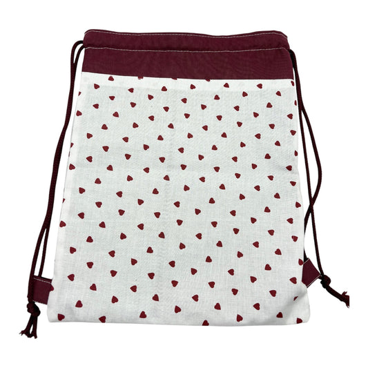 Pochon à cordon " Coeur en fête " Personnalisable - Le Petit Sac à Trésors