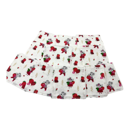 Lot de 5 lingettes lavables petites souris