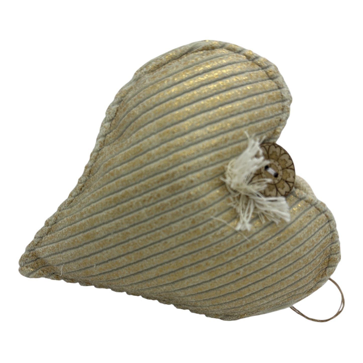 Coeur enchanté velours d'or " Coeur en Or "