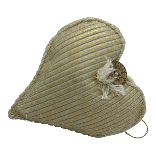 Coeur enchanté velours d'or " Coeur en Or "