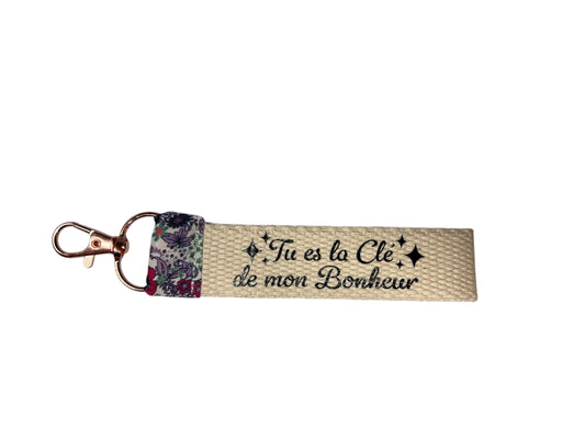 Porte Clés  « Tu es la clé de mon bonheur »