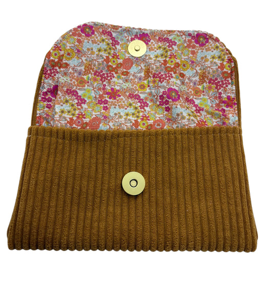 Pochette multifonctions velours «  Fleurina »