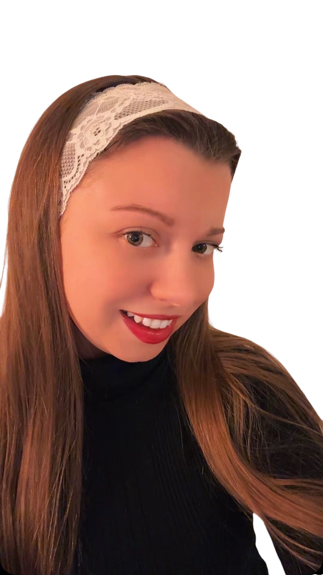 Bandeau en dentelle écru