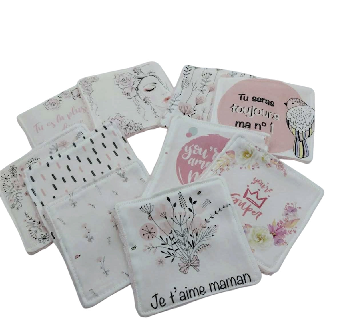 Lot de 5 lingettes - modèle douceur