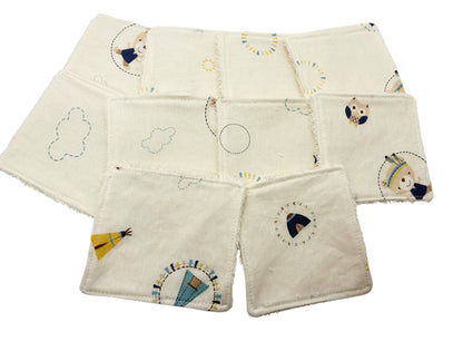 Lot de 5 lingettes lavables Ourson