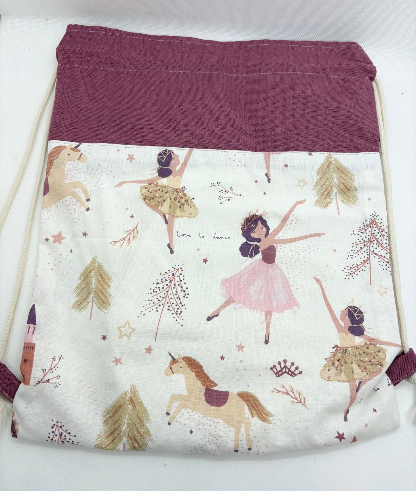 Pochon à cordon " Ballet de Fée " Personnalisable  - Le petit sac à Trésors