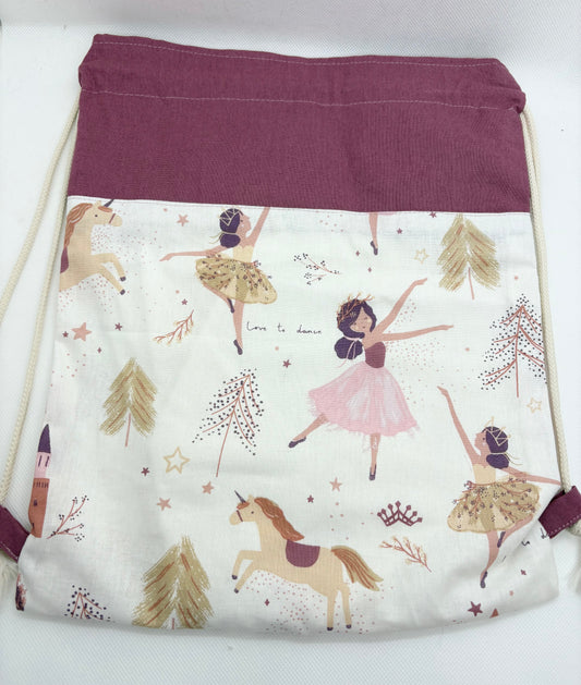 Pochon à cordon " Ballet de Fée " Personnalisable  - Le petit sac à Trésors