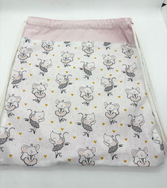 Pochon à cordon " Souris enchantée " Personnalisable - Le Petit Sac à Trésors