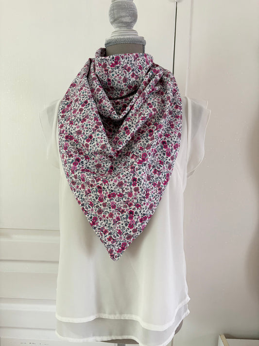 Grand Foulard artisanale " Floral Eclat"
