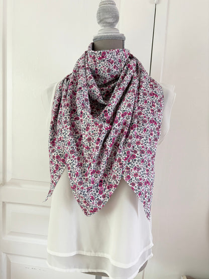 Grand Foulard artisanale " Floral Eclat"