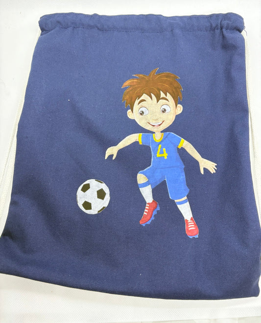 Pochon à Cordon " Petit Footballeur " Personnalisable - Le petit sac à Trésors