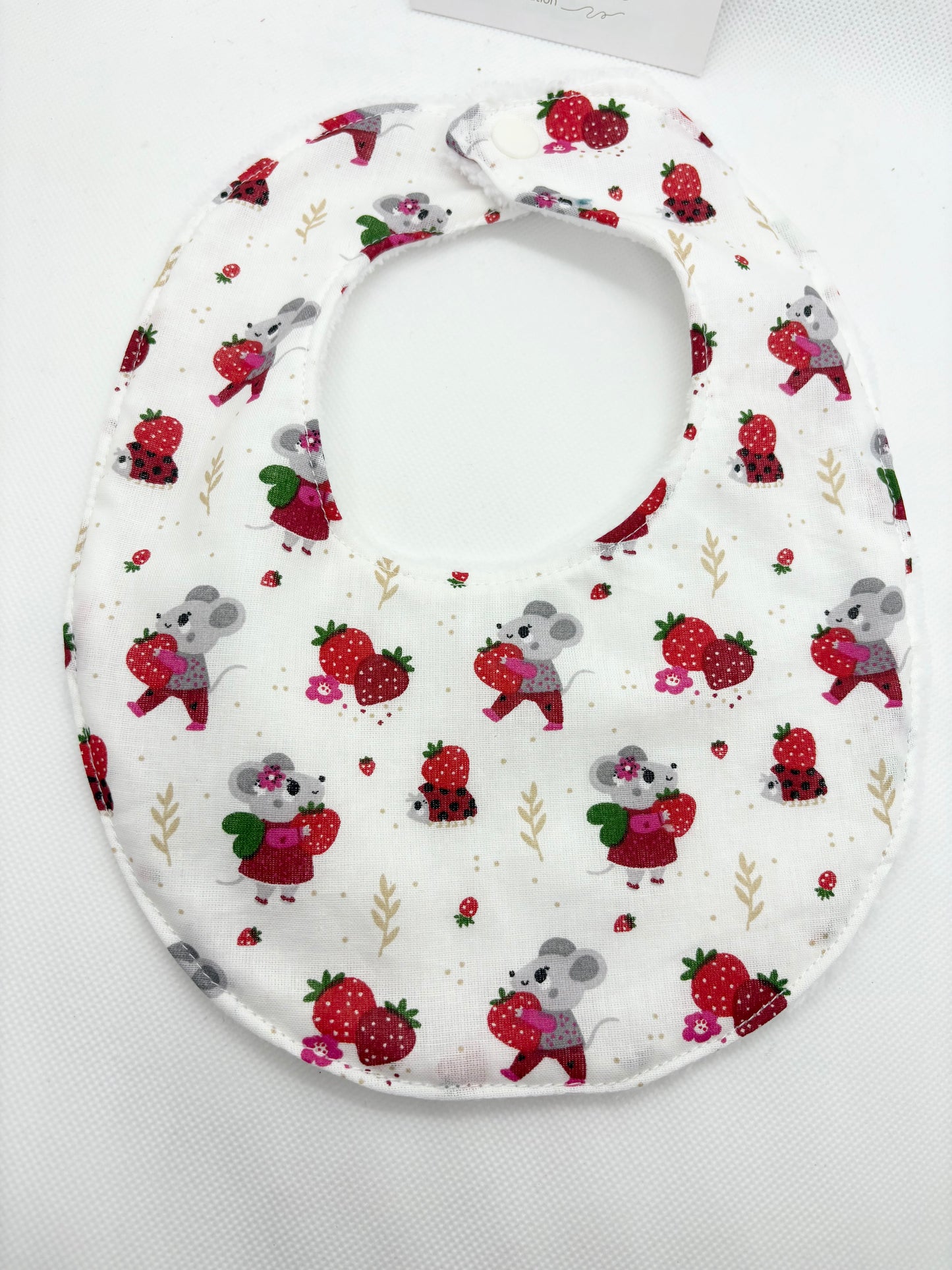 Lot de 2 bavoirs bébé petites souris -  0/18 mois