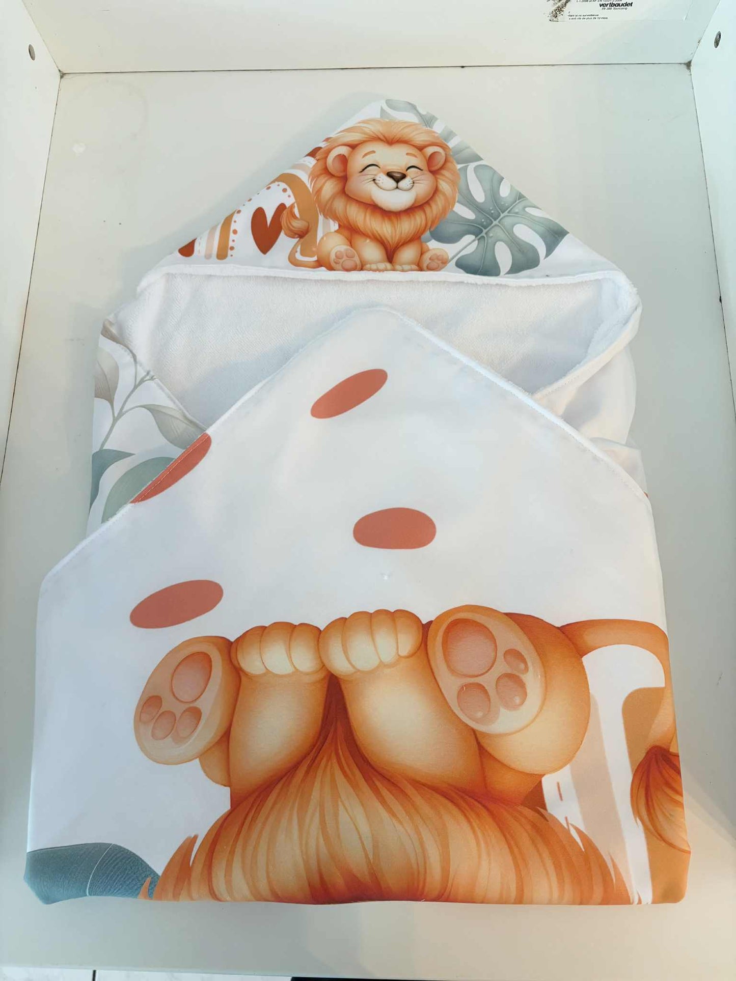 Cape de bain "Lion" - Bébé 0/18 mois