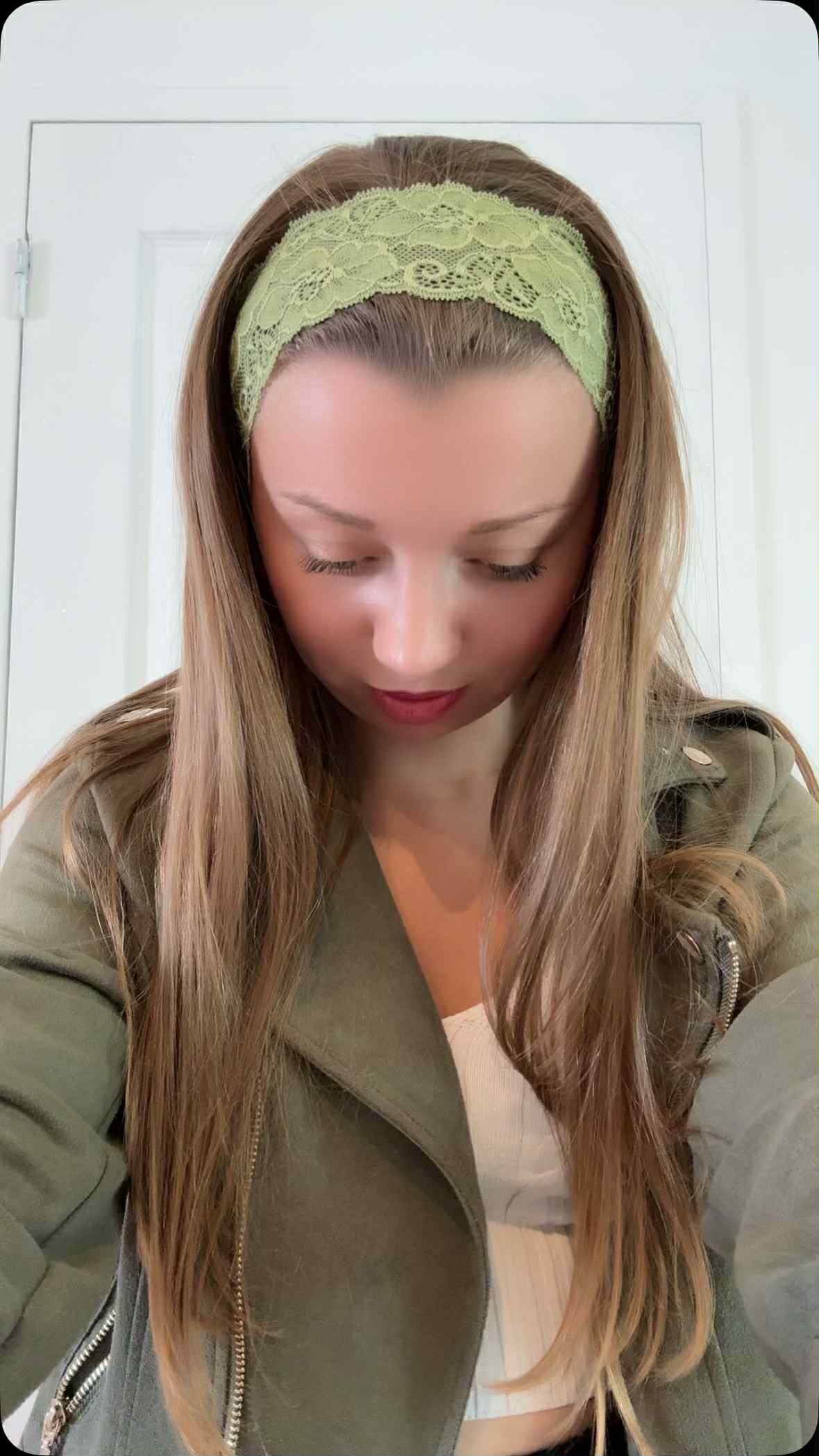 Bandeau à cheveux " Eclat pistache " - Modèle Femme