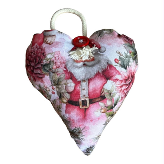 Coeur enchanté " Père Noel rouge "