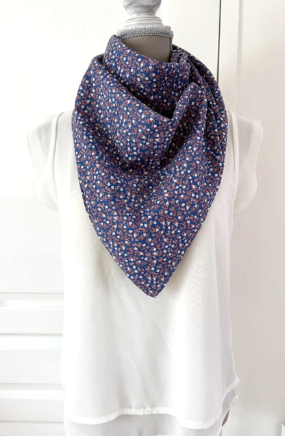 Grand Foulard artisanale "Sous un ciel fleuri"