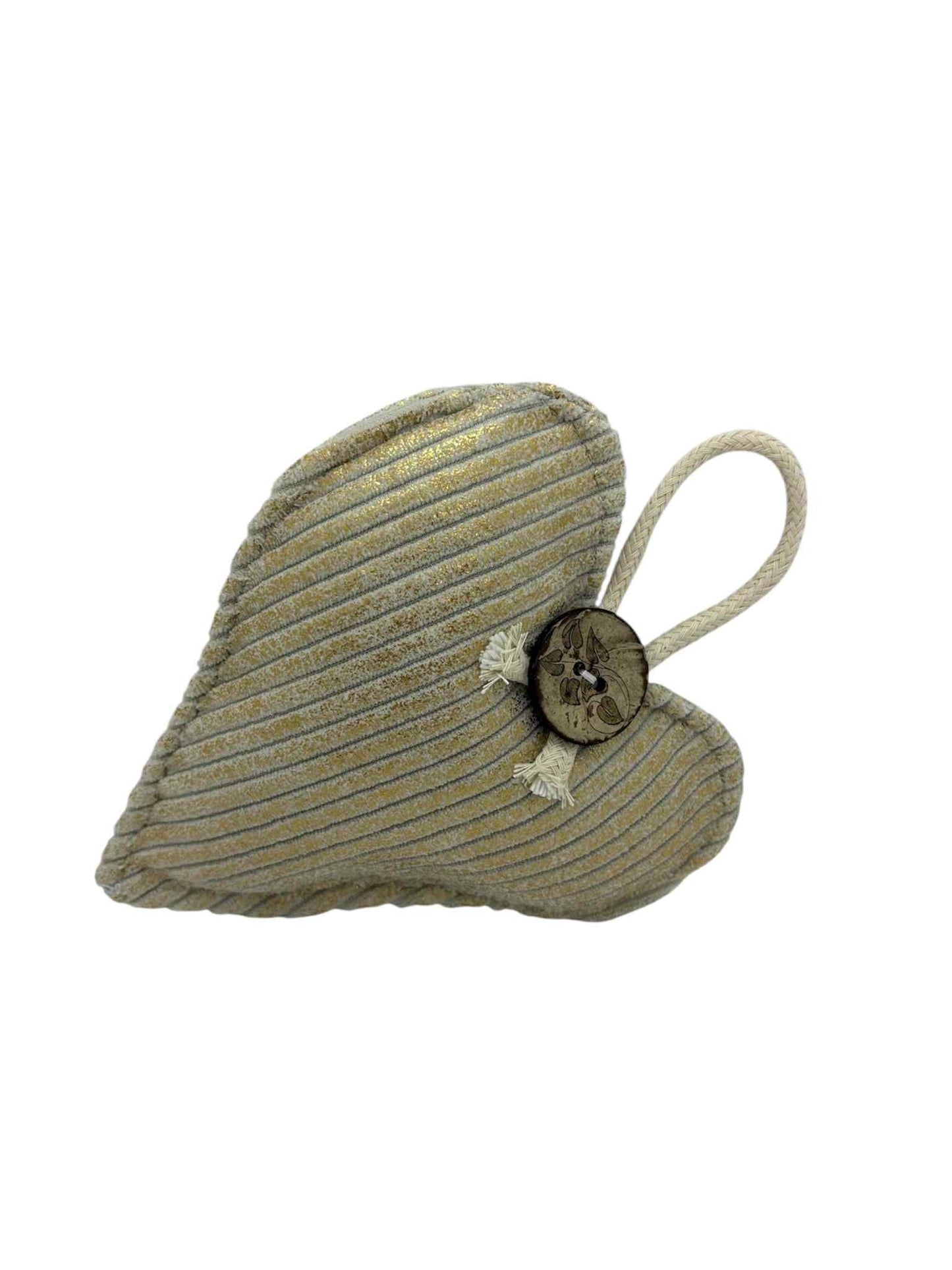 Coeur enchanté velours d'or " Coeur souvenir"