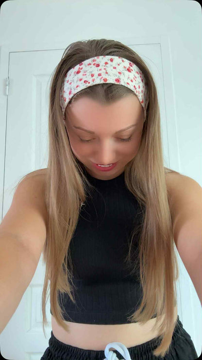 Bandeau à Cheveux " Rose Garden" - Modèle 10/12 ans