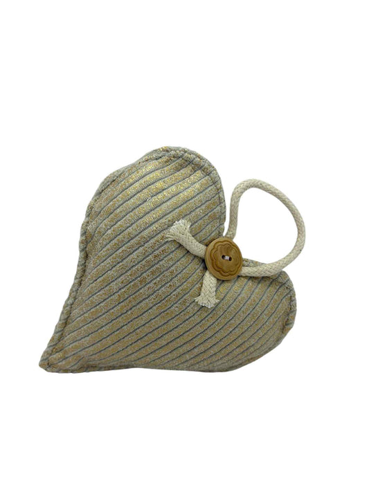 Coeur enchanté velours or " Coeur velours "