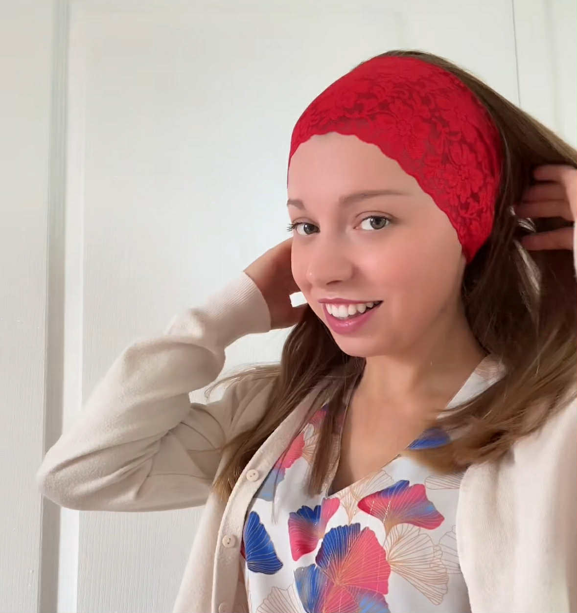 Bandeau à Cheveux " Caresse Ecarlate "