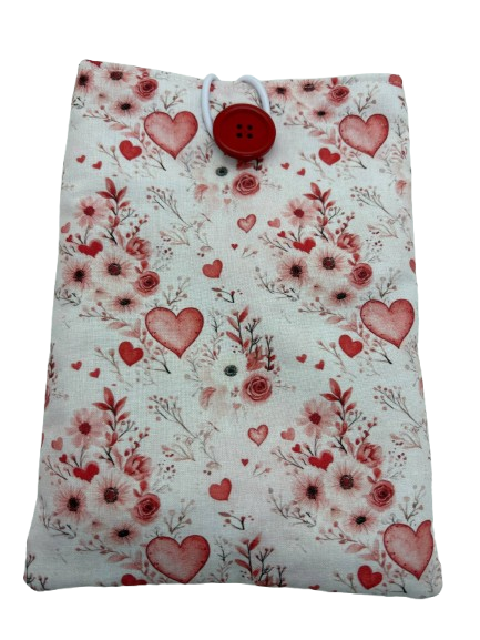 Pochette pour Livre ou Liseuse "A coeur " - Spécial Fête des Mères - Modèle petit
