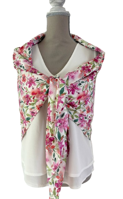 Grand Foulard artisanale " Douce Romance "