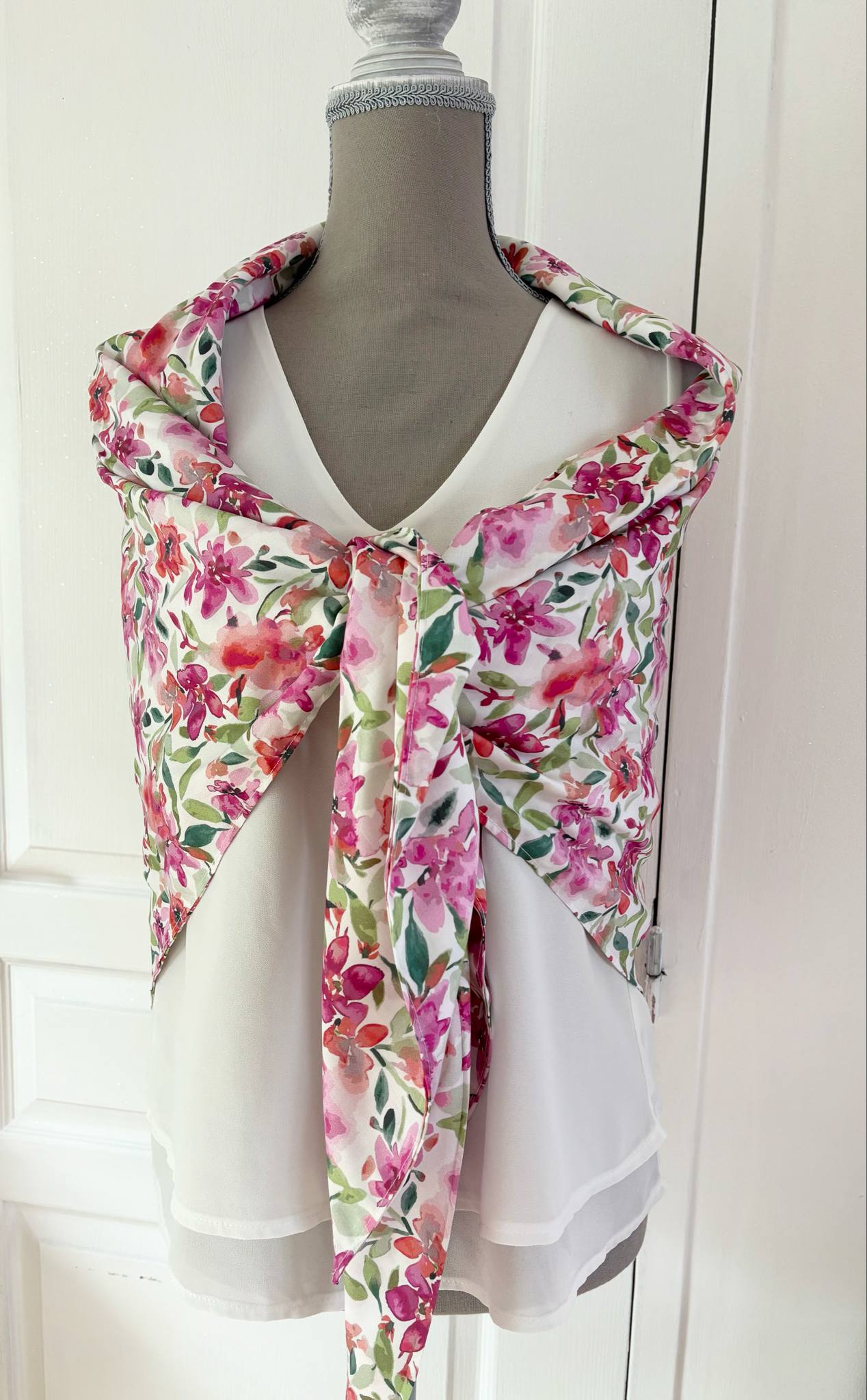 Grand Foulard artisanale " Douce Romance "