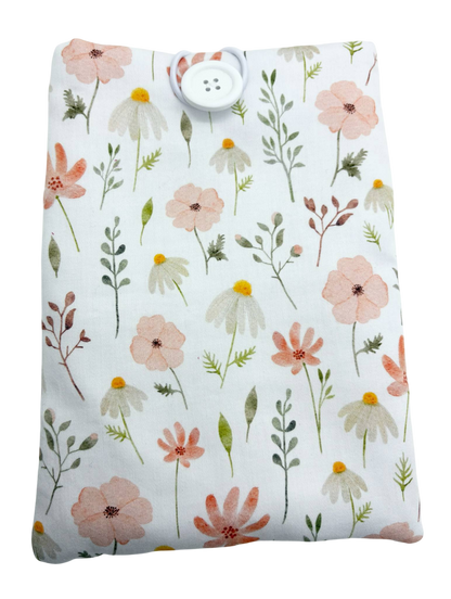 Pochette pour Livre ou Liseuse " Bouquet de Mots " - Modèle petit