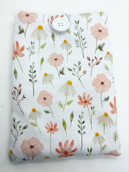 Pochette pour Livre ou Liseuse " Bouquet de Mots " - Modèle Moyen