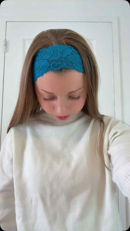 Bandeau à Cheveux " Eclat Turquoise " - Modèle Femme