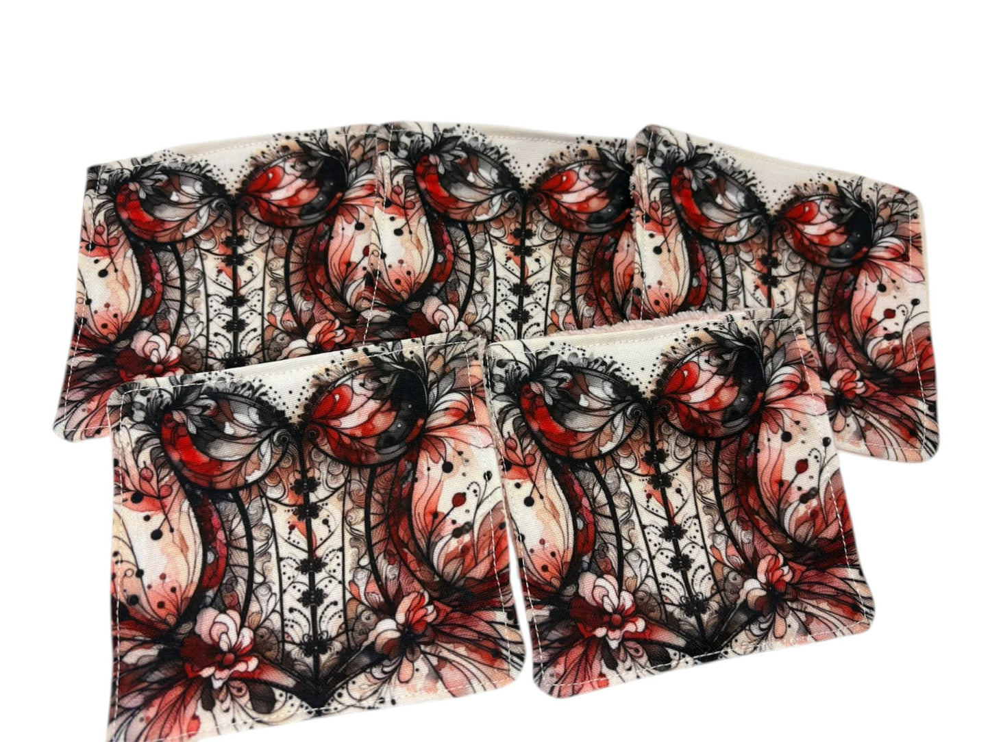 Lot de 5 lingettes lavables " Corset"