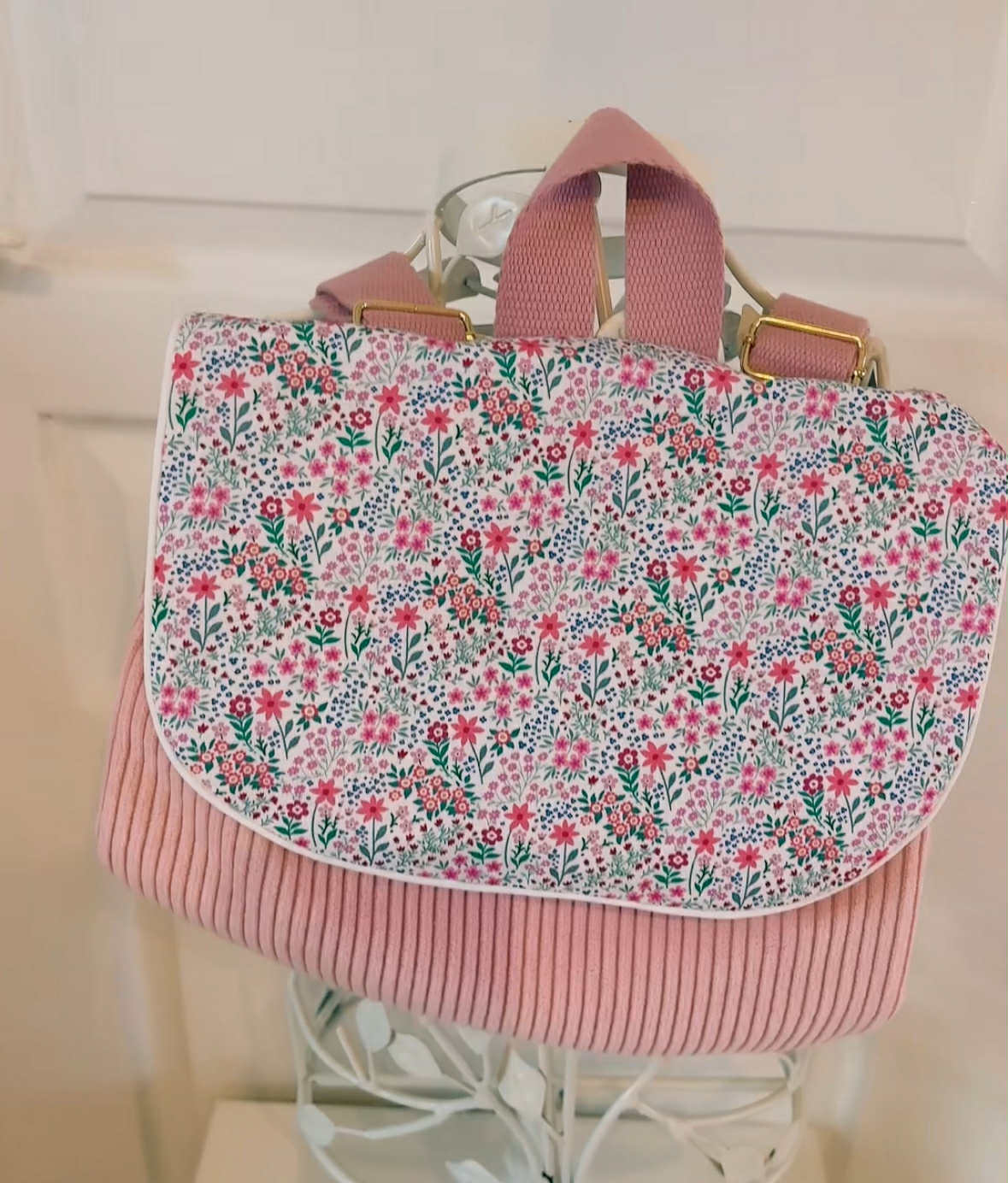 Sac à dos maternelle " Fleurs de Velours "
