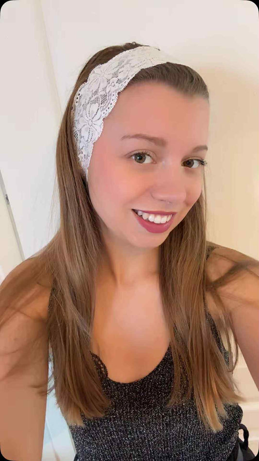 Bandeau à cheveux " Blanc secret"