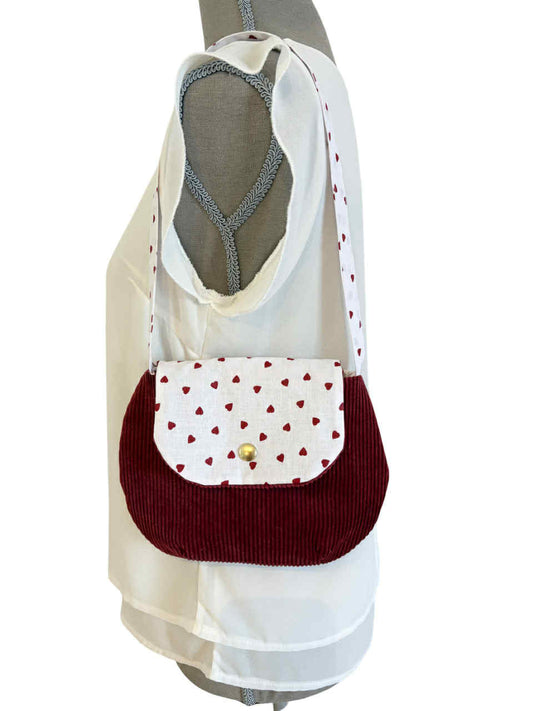 Petit sac enfant  -  " Coeur Grenadine "